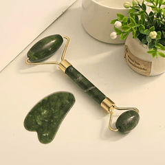 Jade Stone Roller & Gua Sha Stone Bundle (Free Gift)