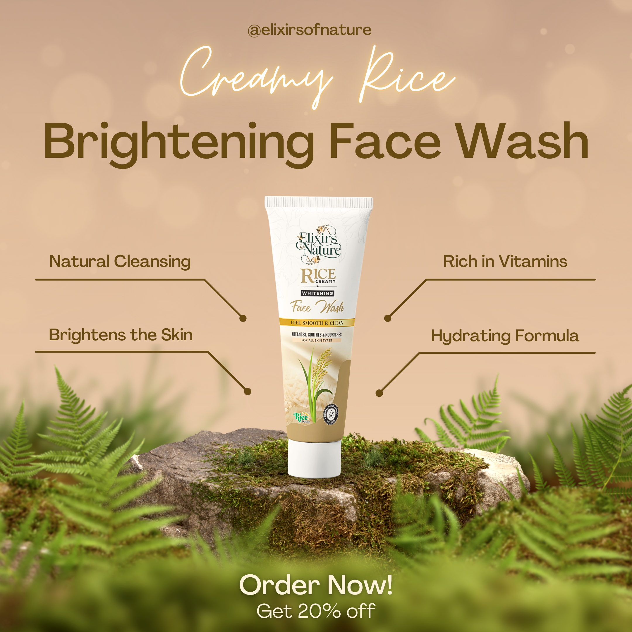 Rice Creamy Whitening Face Wash