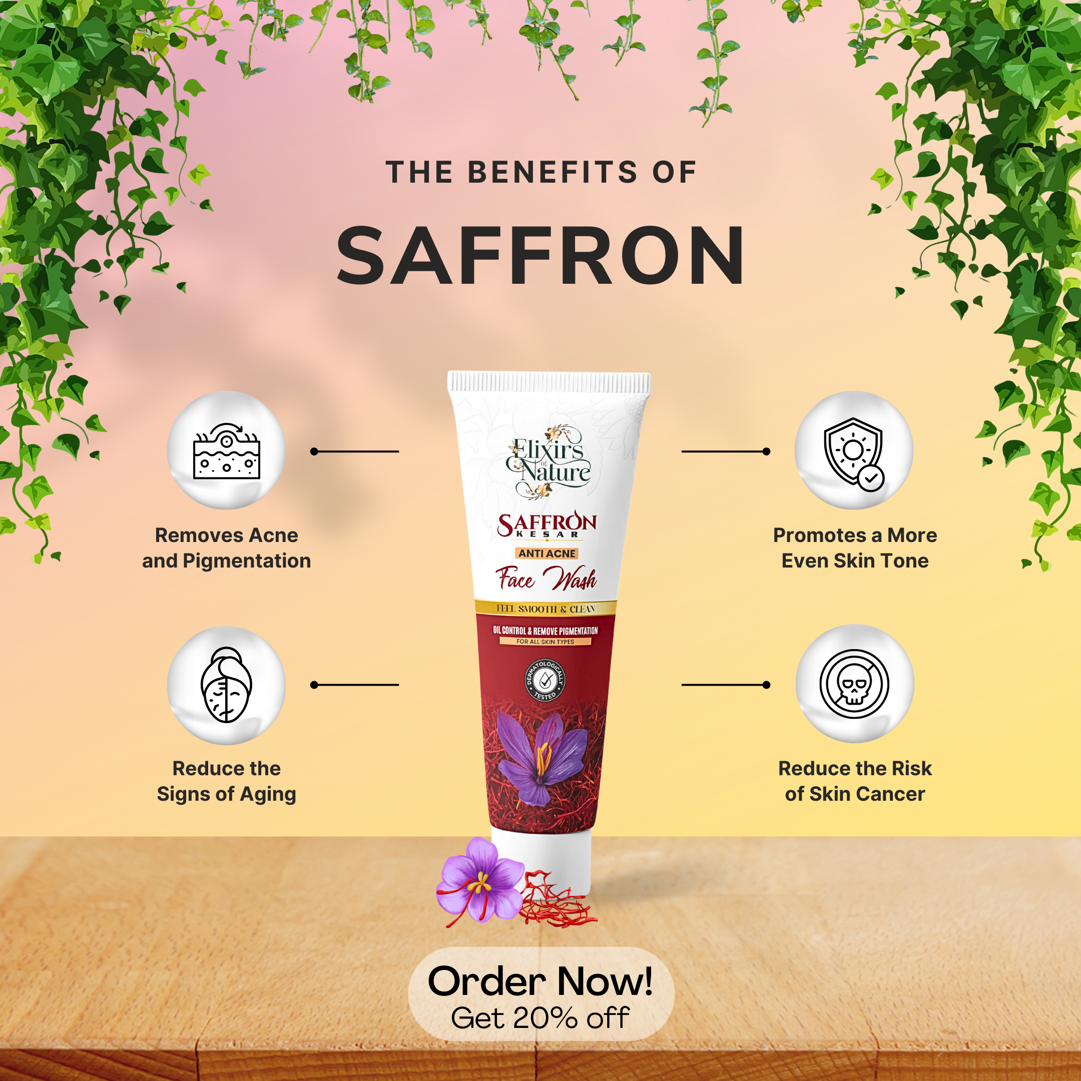 Saffron Anti Acne Face Wash